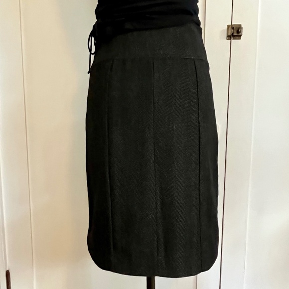 Zara Basic Wool Blend Lined Black Skirt - Picture 5 of 6